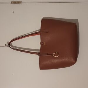 Lauren Ralph Lauren Reversible Merrimack Tote Bag Tan/Orange Color